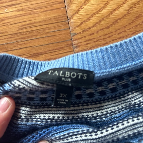 Talbots Blue Crew Neck Sweater Soft Knit Casual - Picture 4 of 5